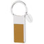 Bagutta Portachiavi Finitura Silver con Inserto Rettangolare Giallo 7 cm