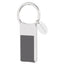 Bagutta Portachiavi Finitura Silver con Inserto Rettangolare Grigio 7 cm