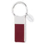 Bagutta Portachiavi Finitura Silver con Inserto Rettangolare Rosso 7 cm