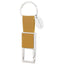 Bagutta Portachiavi Finitura Silver con Fettuccia Gialla e Anello Rettangolare 10 cm