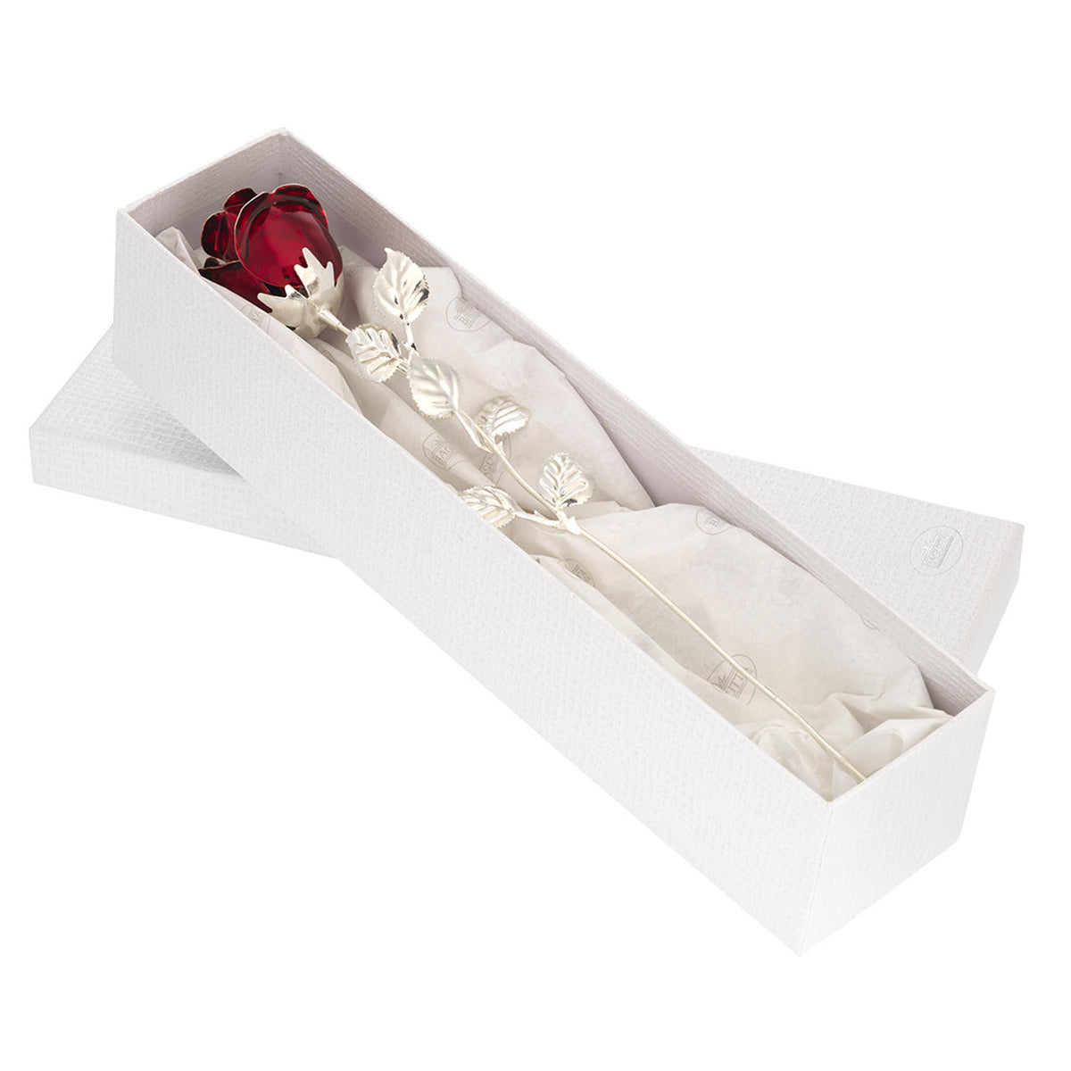 Bagutta Rosa Silver Plated Rosa con Bordo Argentato 33 cm