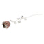 Bagutta Rosa Silver Plated Rosa con Petali Argentati 33 cm