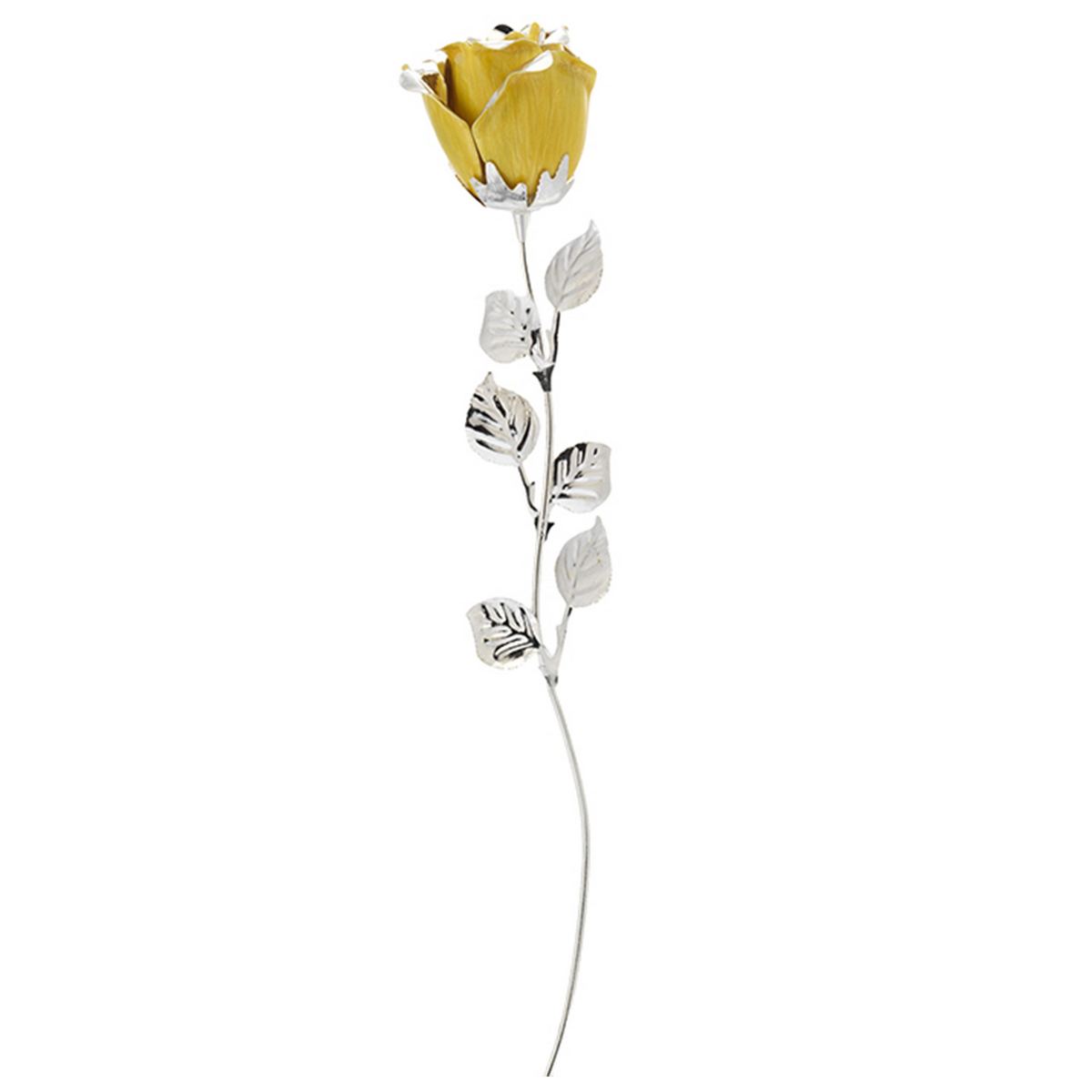 Bagutta Rosa Silver Plated Gialla con Bordo Argentato 33 cm