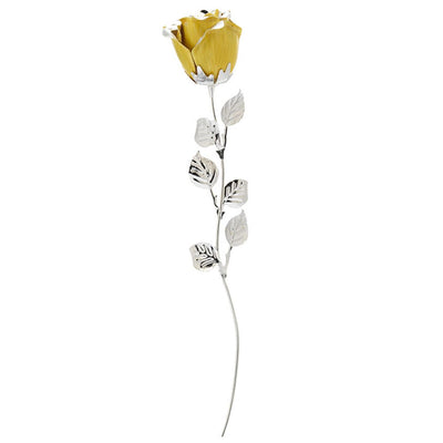 Bagutta Rosa Silver Plated Gialla con Bordo Argentato 33 cm