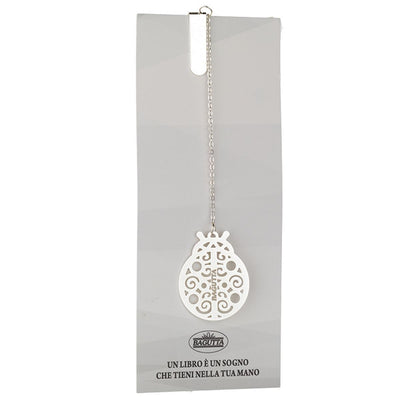 Bagutta Segnalibro Silver Plated con Catenella e Pendente Coccinella 13 cm