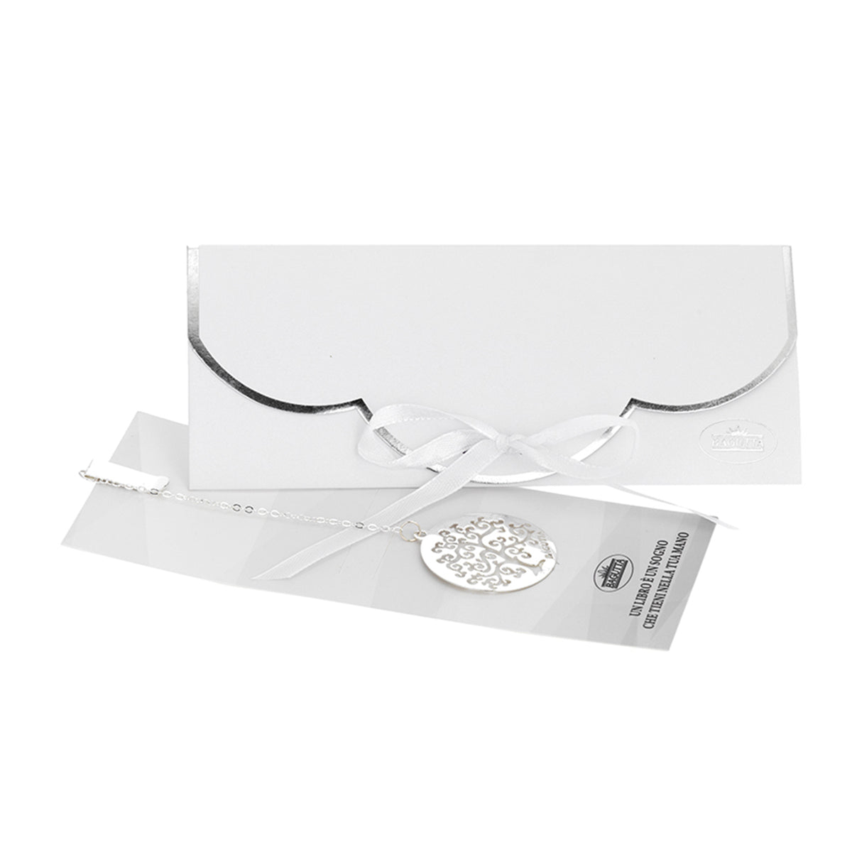 Bagutta Segnalibro Silver Plated con Catenella e Pendente Coccinella 13 cm