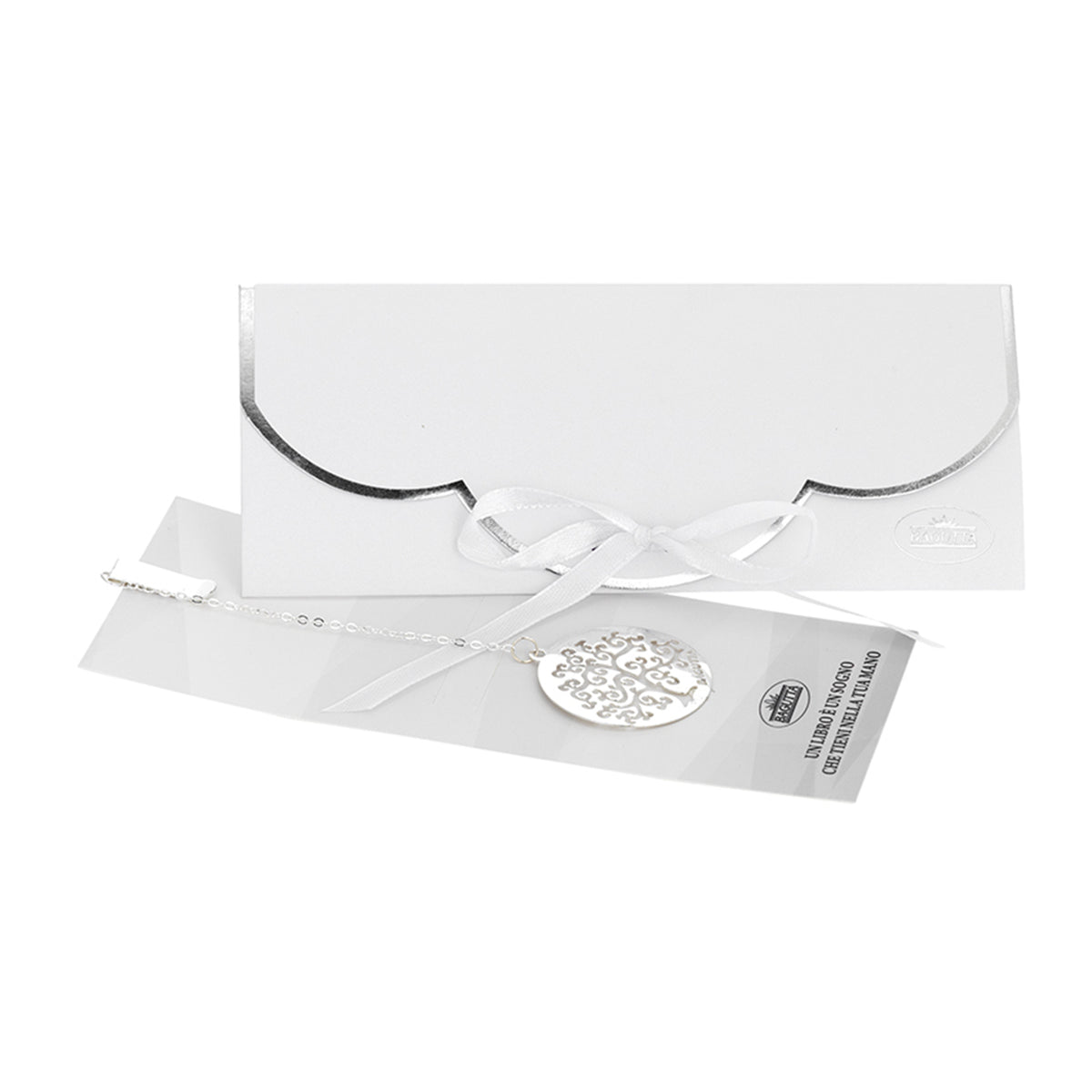 Bagutta Segnalibro Silver Plated con Catenella e Pendente Angelo 13 cm