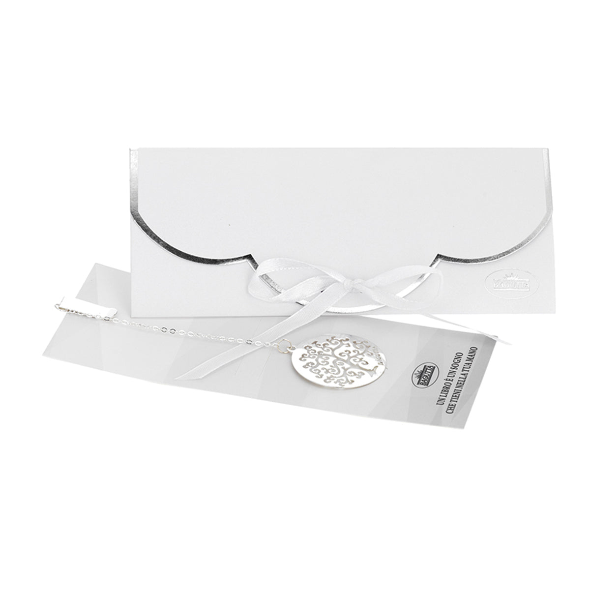 Bagutta Segnalibro Silver Plated con Catenella e Pendente Gufo 13 cm
