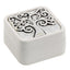 Bagutta Cofanetto Quadrato Bianco con Albero Argentato 5x5x3 cm
