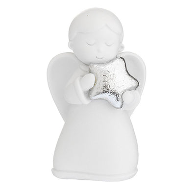 Bagutta Angioletto Bianco con Dettaglio Argentato e Stella 9 cm