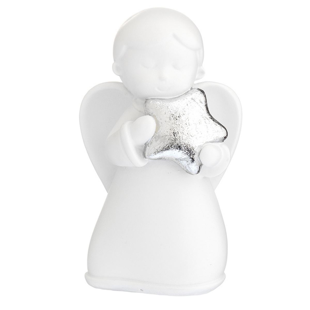 Bagutta Angioletto Bianco con Dettaglio Argentato e Stella 13 cm