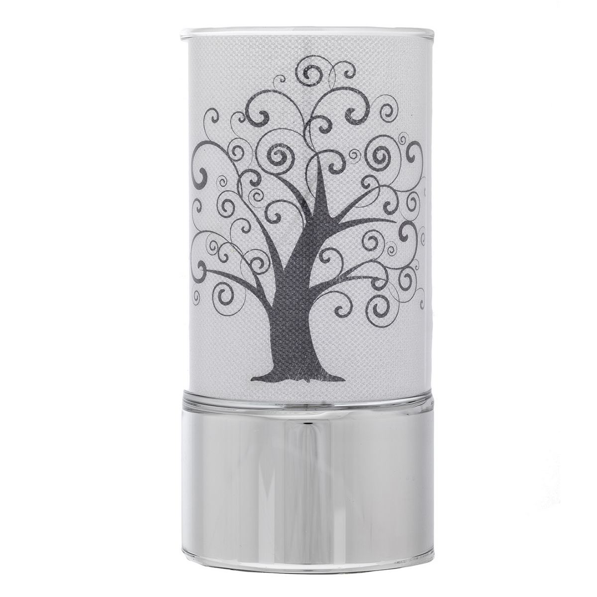 Bagutta Lampada LED da Tavolo in Vetro Albero Stilizzato a Batteria 7x15 cm