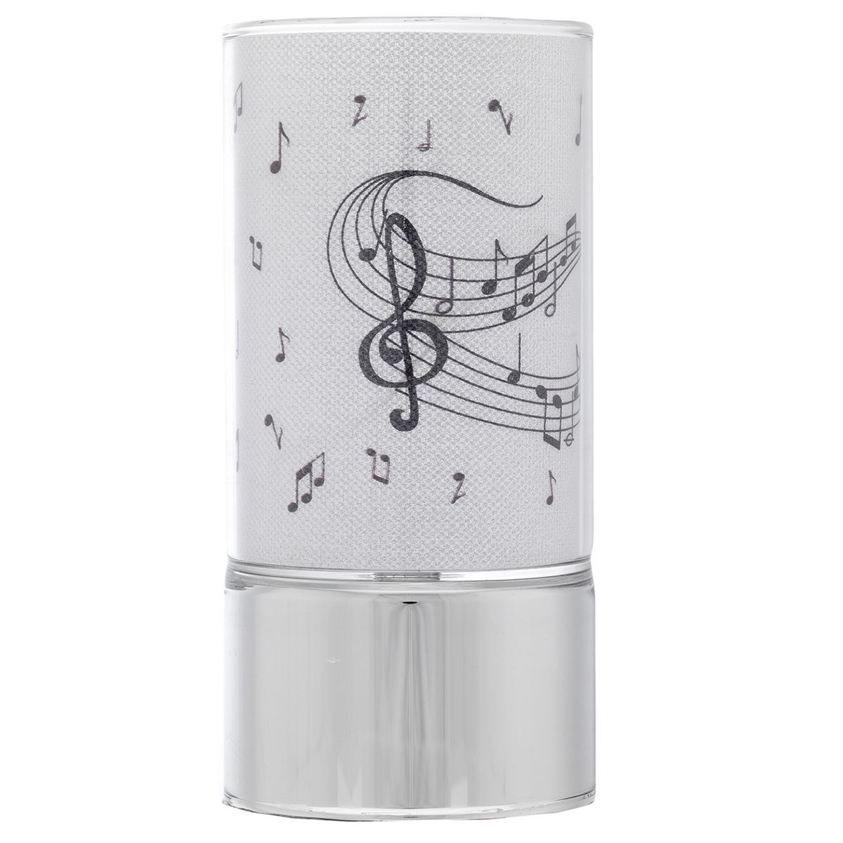 Bagutta Lampada LED da Tavolo in Vetro Note Musicali a Batteria 7x15 cm