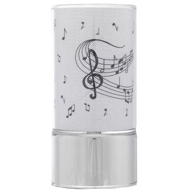 Bagutta Lampada LED da Tavolo in Vetro Note Musicali a Batteria 7x15 cm