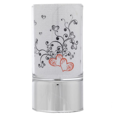 Bagutta Lampada LED da Tavolo in Vetro Cuori e Riccioli a Batteria 7x15 cm