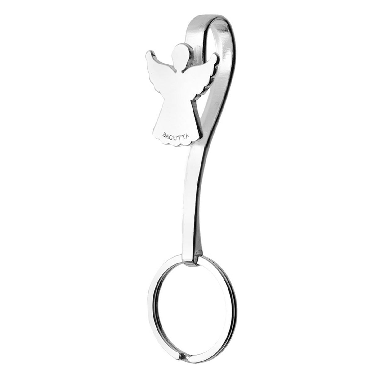 Bagutta Gancio per Borsa e Portachiavi Silver Plated Angioletto Stilizzato 10 cm