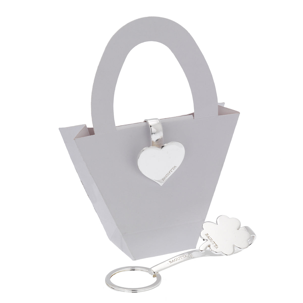 Bagutta Gancio per Borsa e Portachiavi Silver Plated Angioletto Stilizzato 10 cm