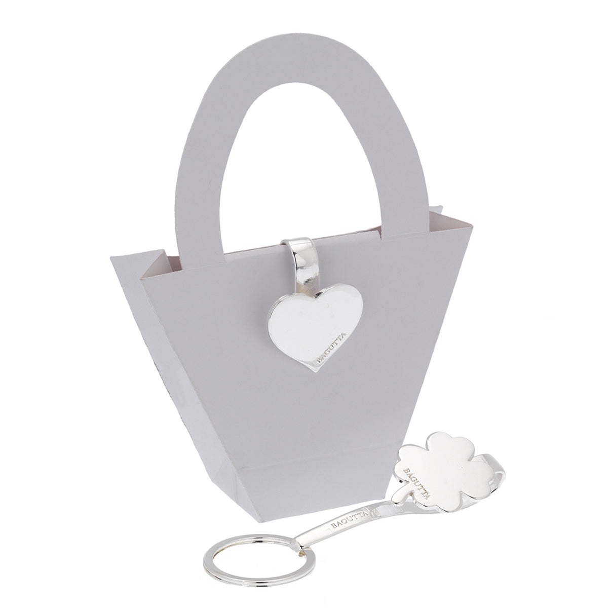 Bagutta Gancio per Borsa e Portachiavi Silver Plated Farfalla 10 cm