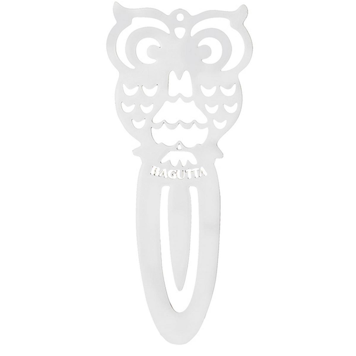 Bagutta Segnalibro Silver Plated Traforato Gufo 9 cm
