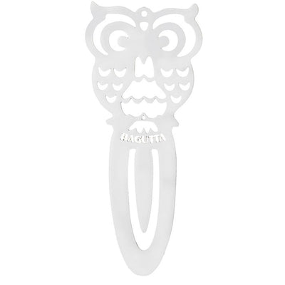 Bagutta Segnalibro Silver Plated Traforato Gufo 9 cm