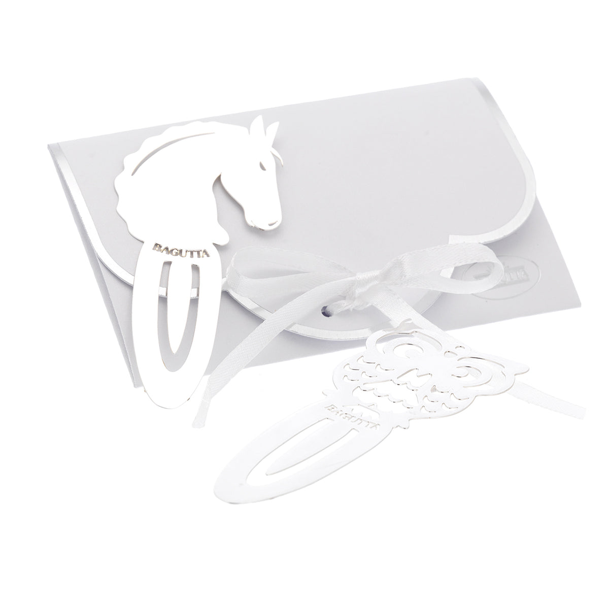 Bagutta Segnalibro Silver Plated Traforato Fiore di Loto 9 cm