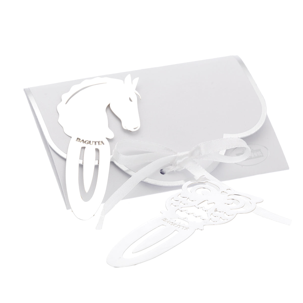 Bagutta Segnalibro Silver Plated Traforato Quadrifoglio 9 cm