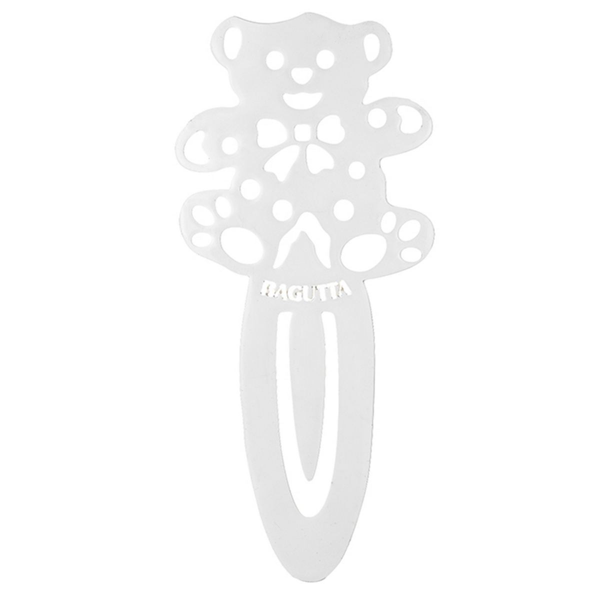 Bagutta Segnalibro Silver Plated Traforato Orsetto 9 cm