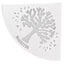 Bagutta Segnalibro Angolare in Ecopelle Bianca con Albero della Vita Classico Silver Plated 5x5 cm