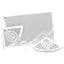 Bagutta Segnalibro Angolare in Ecopelle Bianca con Albero della Vita Classico Silver Plated 5x5 cm