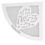 Bagutta Segnalibro Angolare in Ecopelle Bianca con Cuore Silver Plated 5x5 cm