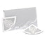 Bagutta Segnalibro Angolare in Ecopelle Bianca con Cuore Silver Plated 5x5 cm