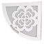 Bagutta Segnalibro Angolare in Ecopelle Bianca con Quadrifoglio Silver Plated 5x5 cm