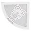 Bagutta Segnalibro Angolare in Ecopelle Bianca con Gufo Silver Plated 5x5 cm