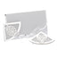 Bagutta Segnalibro Angolare in Ecopelle Bianca con Gufo Silver Plated 5x5 cm