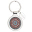 Bagutta Portachiavi Tondo Maiolica Motivo Mandala Rosso e Turchese 7 cm