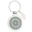 Bagutta Portachiavi Tondo Maiolica Motivo Arabesco Turchese 7 cm