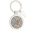 Bagutta Portachiavi Tondo Maiolica Motivo Floreale Multicolore 7 cm