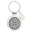 Bagutta Portachiavi Tondo Maiolica Motivo Stella Blu e Gialla 7 cm
