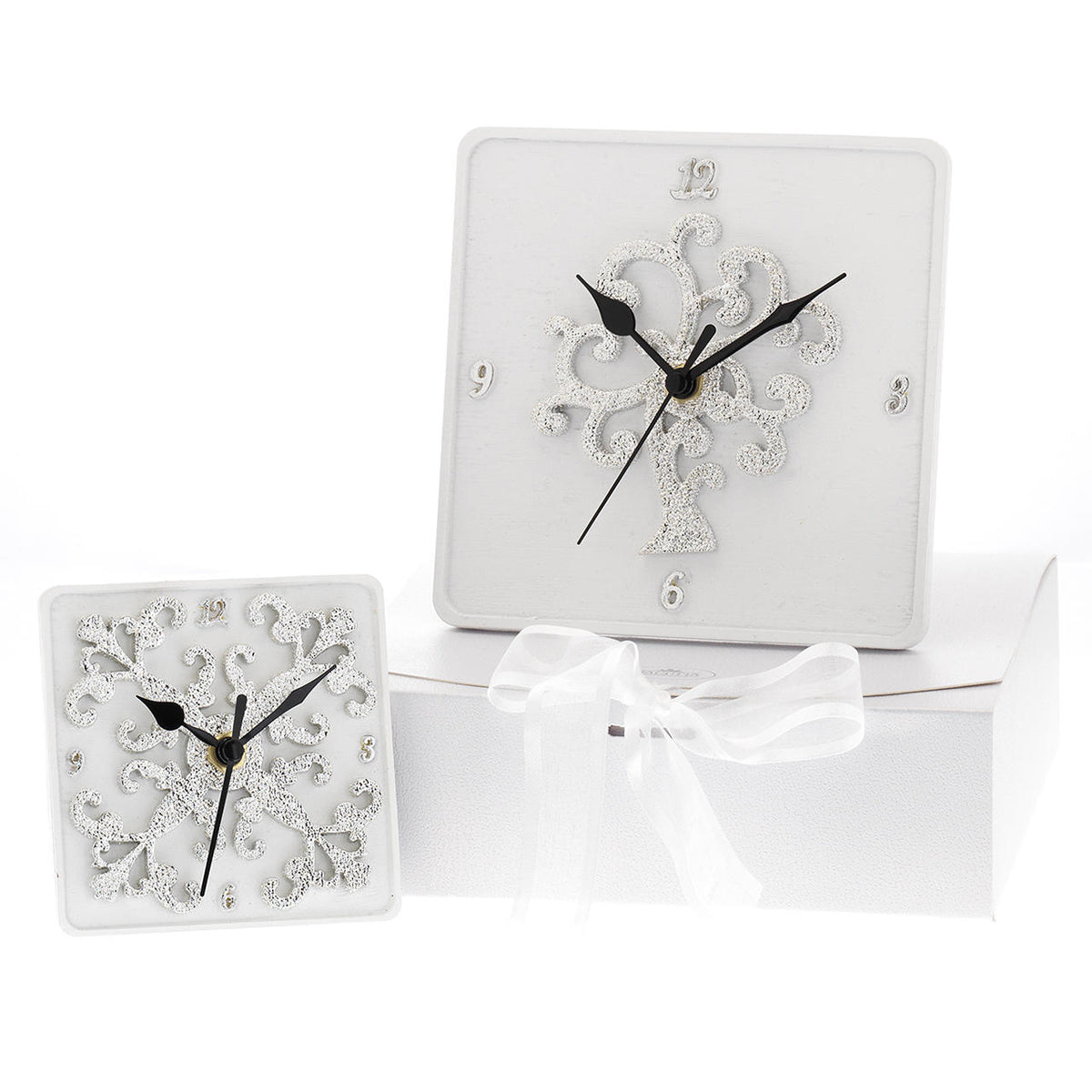 Bagutta Orologio da Tavolo Quadrato Albero della Vita 15x15 cm