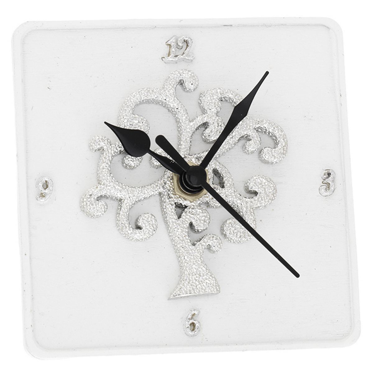 Bagutta Orologio da Tavolo Quadrato Albero della Vita 10x10 cm