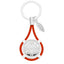 Bagutta Portachiavi Nautico con Rosa dei Venti e Cordone Arancione 9,5 cm