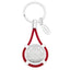 Bagutta Portachiavi Nautico con Rosa dei Venti e Cordone Rosso 9,5 cm