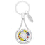 Bagutta Portachiavi Nautico con Bandiere e Cordone Bianco 9,5 cm