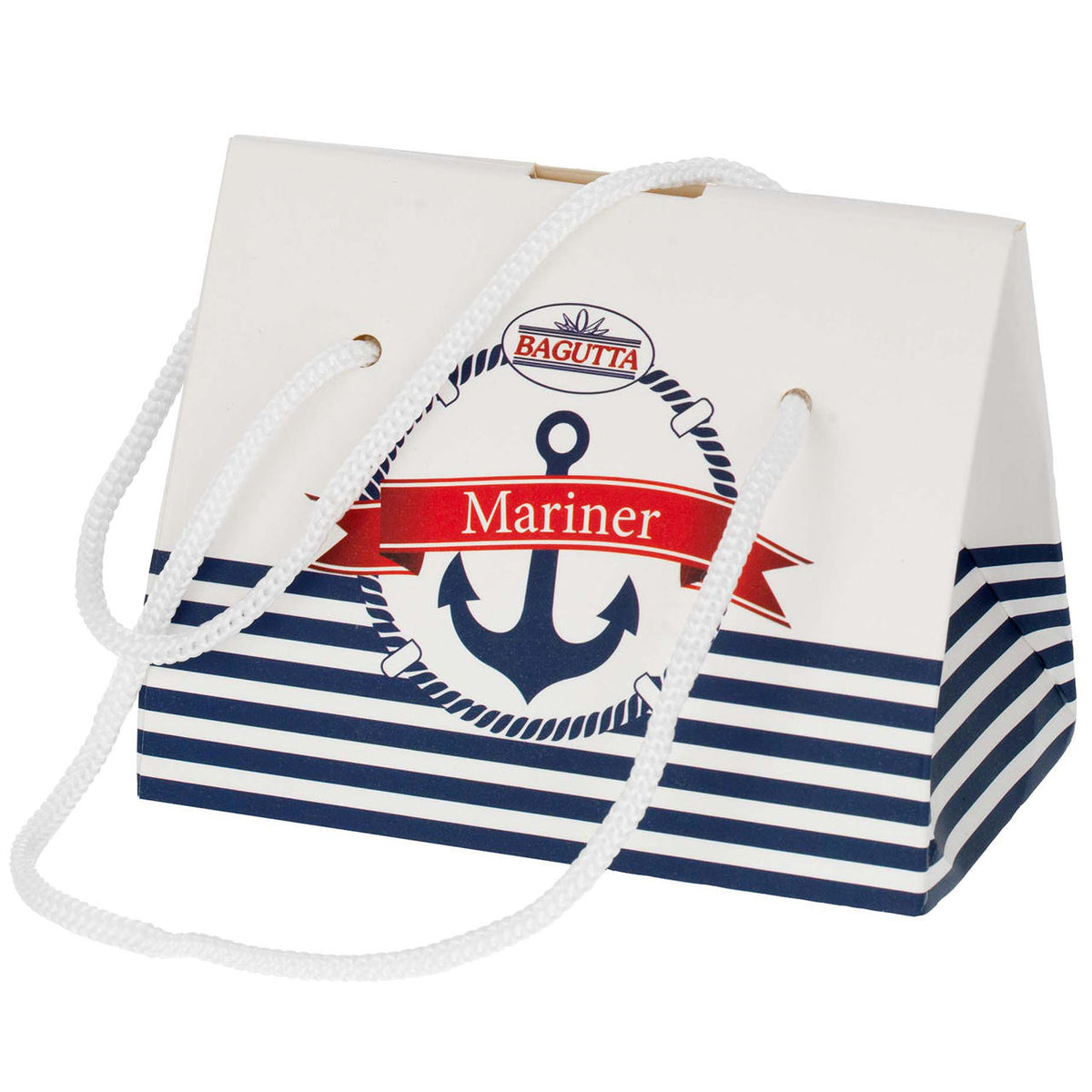 Bagutta Portachiavi Nautico con Bandiere e Cordone Bianco 9,5 cm