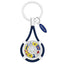 Bagutta Portachiavi Nautico con Bandiere e Cordone Blu 9,5 cm