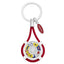 Bagutta Portachiavi Nautico con Bandiere e Cordone Rosso 9,5 cm