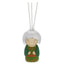 Bagutta Kokedoll Profumatore con Bastoncini, Kimono Verde e Rosso 9 cm