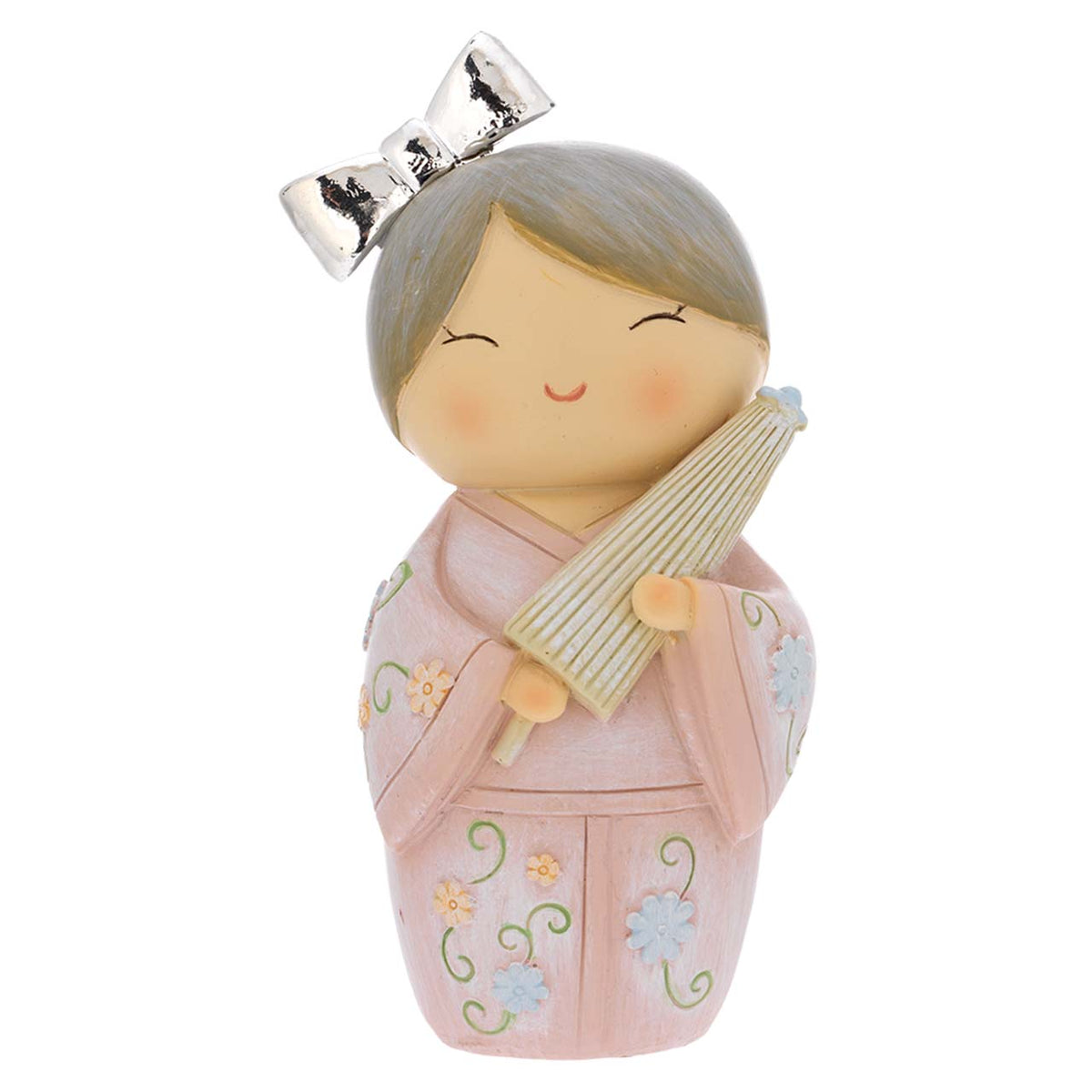 Bagutta Kokeshi Diffusore con Ombrello, Kimono Rosa e Fragranza Inclusa 12,5 cm