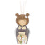 Bagutta Kokeshi Diffusore con Doppio Chignon, Kimono Grigio e Fragranza Inclusa 18 cm