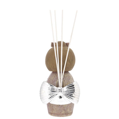 Bagutta Kokeshi Diffusore con Doppio Chignon, Kimono Grigio e Fragranza Inclusa 18 cm